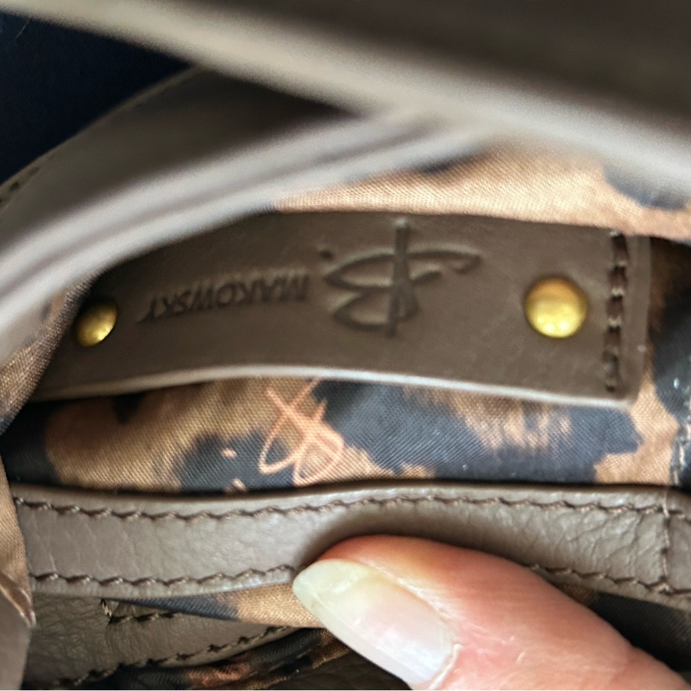 B Makowsky Brown Cross Body Bag - Picture 8 of 8